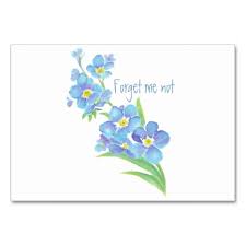 Watercolor Forget Me Not Flower Pretty Blue Floral Table Number Zazzle Com Rajzok Kreativ Kicsi Tetovalasok
