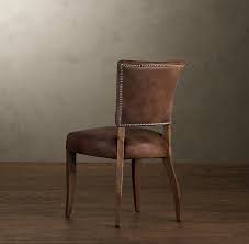 Choosing dining chairs and kitchen chairs. Adele Leather Side Chair Leather Dining Room Chairs Restoration Hardware Dining Room Dining Room Chairs