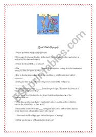 What was roald dahl's first book? Roald Dahl Biography Quiz Esl Worksheet By Ainem