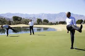 President Barack Obama Plays Golf with Joe Paulsen and Marvin Nicholson
