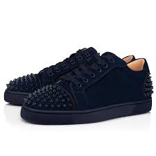 Replica Christian Louboutin Men's Seavaste 2 Orlato Flat Sneakers Blue