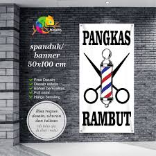 Tempat cetak spanduk terdekat di rajapolah hub. Spanduk Banner Berdiri Pangkas Rambut Putih Shopee Indonesia