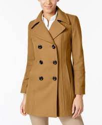 Ted baker coat elethea short camel wool cashmere blend belted wrap size 0 uk 6. Anne Klein Double Breasted Wool Blend Peacoat Tan Beige Xxl Coats For Women Peacoat Coat