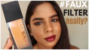 huda beauty faux filter foundation swatches demo review indian dusky tan brown skintone