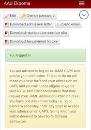 Jamb has changed its interface and how it operates. Aau Ambrose Alli University Ekpoma Edo State Jamb Cap 2019 General Notification To All Aau Present 100 Level Students For 2019 20 Set Reporting Micheal B Aau Newsdesk You Are Advised To