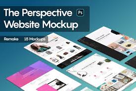 9 beautiful free perspective website mockup. The Perspective Website Mockup Creative Photoshop Templates Creative Market