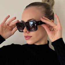 Ember Black Square Sunglasses