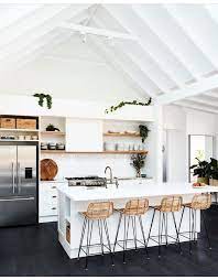 White Kitchen With Dark Floors Interior Design Kitchen Home Decor Kitchen Kitchen Interior