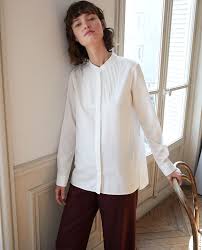 Un choix unique de chemise col mao homme disponible dans notre magasin. Chemise Blanche Femme A Col Mao Ganane Comptoir Des Cotonniers