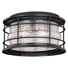 Average rating:5out of5stars, based on5reviews5ratings. Hyannis Black Coastal Round Outdoor Flush Mount Ceiling Light Clear Glass 12 63 In W X 7 5 In H X 12 63 In D Overstock 20906830