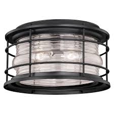 Shop this collection (7) $ 117 62. Hyannis Black Coastal Round Outdoor Flush Mount Ceiling Light Clear Glass 12 63 In W X 7 5 In H X 12 63 In D Overstock 20906830