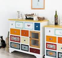 Gabinete de almacenamiento de dormitorio: gabinete lateral de madera  sólida, estilo mediterráneo, gabinete de esquina de la sala de estar, ...