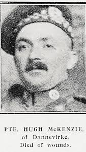 Pte Hugh McKenzie of Dannevirke, died of wounds