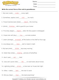 Write The Correct Form Of Verb Answer English Grammar Exercises English Grammar Worksheets English Writing Skills