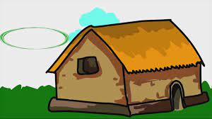 Kacha house is made of mud,dry grass, wood.we can find these houses mostly in villages.easy to build ,less cost and takes less time when compared to pucca houses. Kutcha House And Pucca House Simple Drawing For Kids Youtube