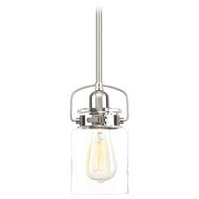 Industrial Mini Pendant Light Brushed Nickel Calhoun By Progress Lighting P500055 009 Destination Lighting