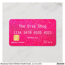 Business credit cards play a key role for small businesses, providing access to credit that may otherwise be out of reach and offering flexibility to business operators, freelancers, consultants, and entrepreneurs. Business Card Glitter Credit Card Pink Zazzle Com Credit Card Design Business Credit Cards Small Business Credit Cards