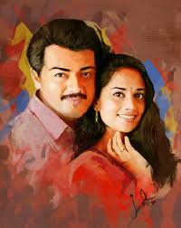 Jeevask Artist On Twitter Today S Digital Painting Happy Anniversary Ajith Sir And Shalini Madam