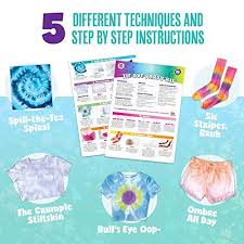 Begin by mixing up the powdered dyes with warm water and salt, following the manufacturer's instructions for the measurements. Tie Dye Party Kit Rainbow Classic 24 Pack Doodle Hog