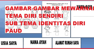 Gambar untuk mewarnai anak tk tema diri sendiri gambar 04 09 2020 gambar untuk mewarnai. Gambar Gambar Mewarnai Paud Tema Diri Sendiri Sub Tema Identitas Diri Arsip Paud