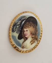 Vintage Broche Lady Eleanor Porcelana Hueso Fino China Hecho en Inglaterra  Retro Coleccionable Pin Traje Joyería