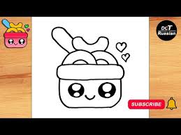 Make a coloring book with fast food macaroni for one click. How To Draw A Cute Macaroni And Cheese Myhobbyclass Com