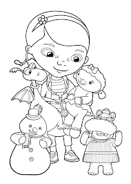 Doc mcstuffins always makes sure to take care of her pets, stuffed animals and toys. Https Coloring 4kids Com Doc Mcstuffins Friends Coloring Pages For Kids Printable Free Doc Mcstuffins