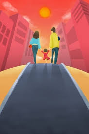 Family Family Off Work Sunset Evening Red Warm Illustration Image On Pngtree Free Download On Pngtree Image Illustration Illustration Graphic Design Background Templates