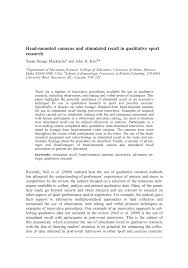 Free fire em png para download: Pdf Head Mounted Cameras And Stimulated Recall In Qualitative Sport Research