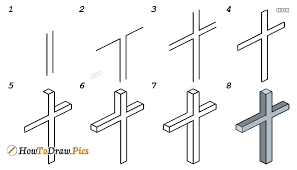 Step by step spiderweb drawing instructions. How To Draw Cross Pictures Cross Step By Step Drawing Lessons