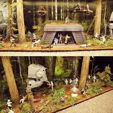 The Battle Of Endor Forest Diorama Modeler Gavilan Scalemodel Plastimodelismo Miniatura Star Wars Art Star Wars Action Figures Display Star Wars Models
