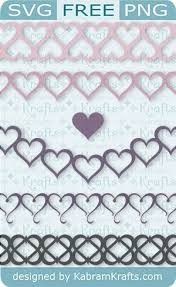Heart Border Svg Files For Valentine S Day Kabram Krafts In 2020 Valentines Cards Heart Border Scrapbook Borders