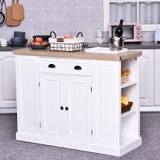 4.2 out of 5 stars 3. Homcom Fluted Style Wooden Kitchen Island Storage Cabinet With Drawer Open Shelving And Interior Shelving On Sale Overstock 30586396 White