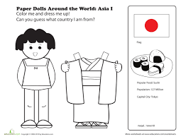 Fun Japanese Paper Doll For Geography Class On Japan Japan Craft Paper Dolls World Thinking Day My Father S World