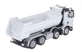 Nzg 905 40 1 50 Mercedes Benz Arocs 8x4 Halfpipe Dump Truck In White Dump Truck Toy Car Toy Vehicles