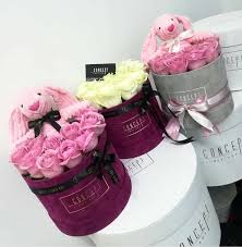 Source Custom Made Velvet Round Flower Packaging Box Suede Flower Box Rose Boxes Velvet On M