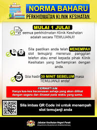 Kesihatan adalah satu keadaan bukan sekadar kesempurnaan fizikal mental dan sosial malahan kesejahteraan rohani dan jiwa serta bebas dari. Maklumat Penting Norma Jabatan Kesihatan Negeri Perak Facebook