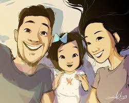 Kiss Kissattack Kurtchangart Family Love Mom Dad Daughter Cute Adorable Lighting Illustration Dad Drawing Mom Drawing Mom Characters