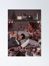 Maybe you would like to learn more about one of these? Jude And Cardan Celebrating Christmas Poster By Jessketchs Redbubble