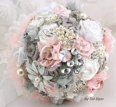 Maybe you would like to learn more about one of these? Brooch Bouquet Bridal Bouquet In White Silver Blush And Pink With Lace Pearls Fabric In 2021 Pearl Bouquet Wedding Vintage Bouquet Wedding Wedding Brooch Bouquets