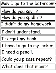 Survival Language For Newcomers I Love I Don T Understand What Does That Mean Material Escolar En Ingles Gestion Del Aula Fichas Ingles Infantil