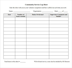 Handmaidens ministries inc offers the opportunity to serve your community through need community service hours fast?. Community Service Hours Log Sheet Template Community Service Hours Volunteer Hours Volunteer Hours Log
