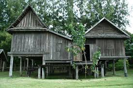 jim thompson farm house on stilts timber architecture rustic house