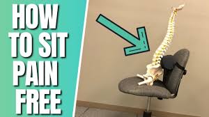 How To Sit Pain Free At Home With Back Pain Sciatica Youtube