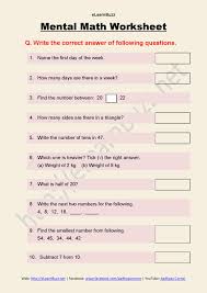 Free interactive exercises to practice online or download as pdf to print. Mental Maths Worksheets Grade 1 Set 1 Elearnbuzz