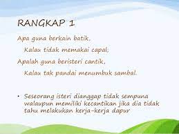 Maybe you would like to learn more about one of these? Pantun Lawak Dua Kerat