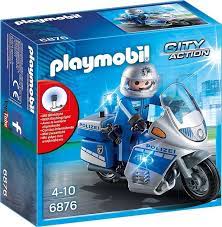 playmobil 6876 motorradstreife mit led blinklicht playmobil policia playmobil juguetes de playmobil