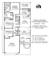 1 Story 3 Bedroom 2 Bathroom 1 Dining Room 1 Family Room 1 Study 2 Car Garage 1645 Sq Feet Narrow House Plans Narrow Lot House Plans Unique House Plans