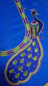 Recent Peacock Veena Blouse Aari Work In Chidambaram Facebook Maggam work (aari work) is treated as one of the heavy and expensive work applied over the blouse and sarees for ladies. recent peacock veena blouse aari work