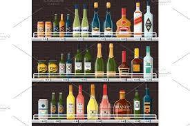 Showcase With Alcohol Drinks Or Beverages Alcoholic Drinks Alcohol Store Drinks